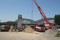 Betonmischer umgestuerzt Koeln Deutz neue Rheinpromenade P209